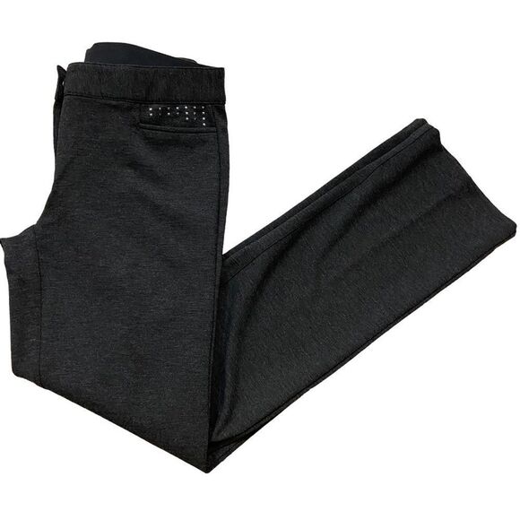 Alfani Women’s Grey Elastic Waistband Pants With‎ Silver Details Size 6 - Picture 1 of 8